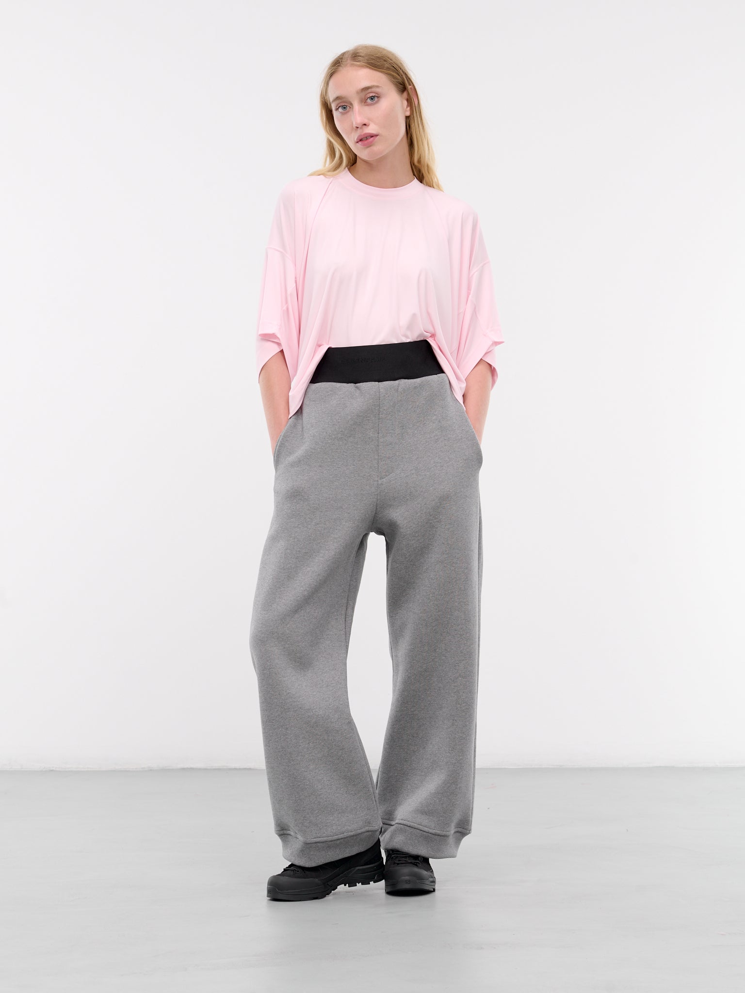 Elastic Waistband Sweatpants (S2WJEPA01-GREY-MELANGE)