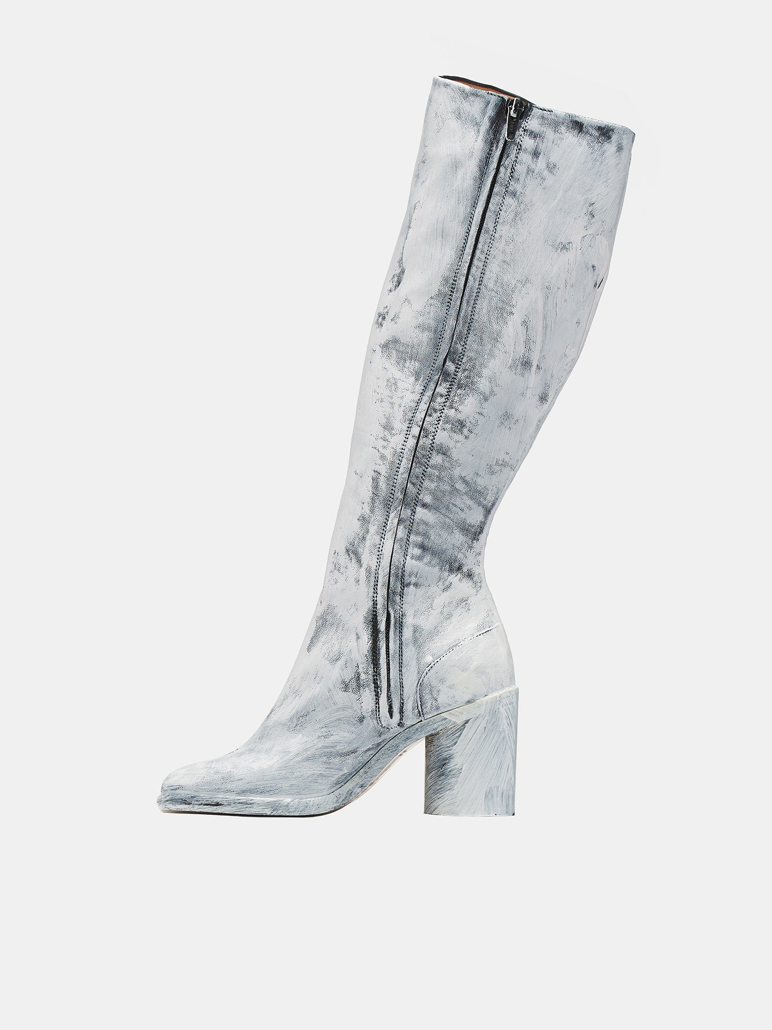 Tabi Bianchetto Knee-High Boots (S34WW0057-P4162-WHITE)