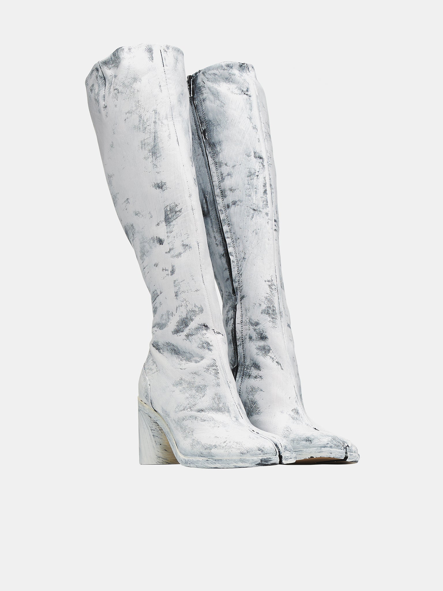 Tabi Bianchetto Knee High Boots S34WW0057 P4162 WHITE