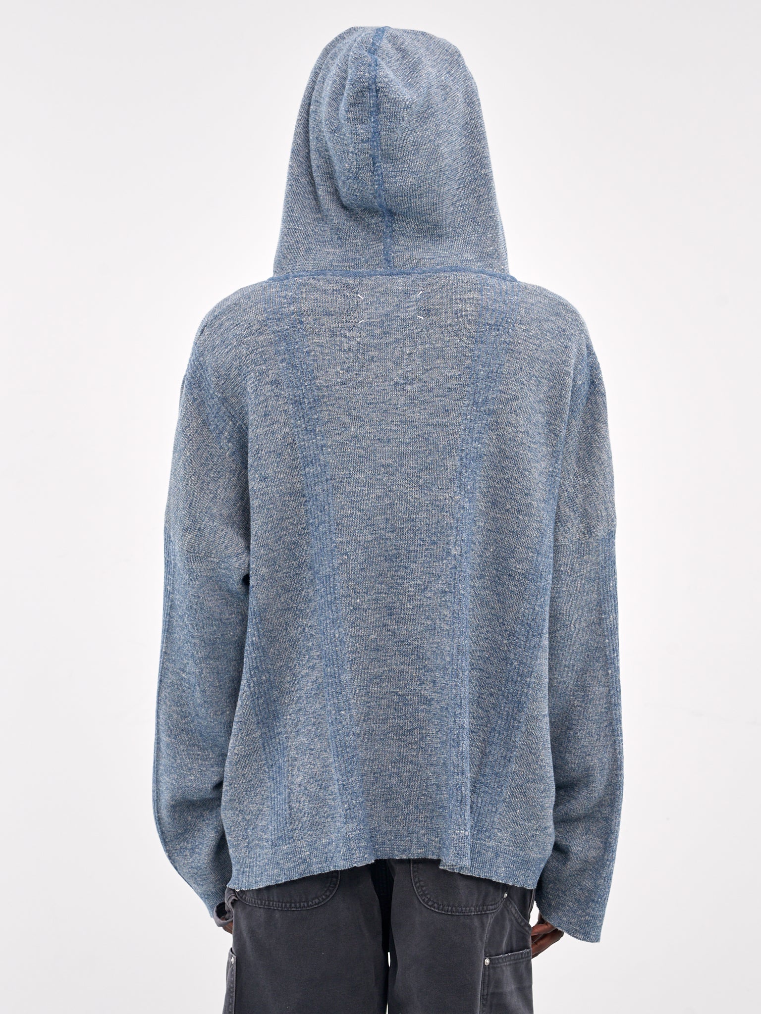 Summer Chiné Knit Hoodie (S50GU0226-M13097-PETROL)