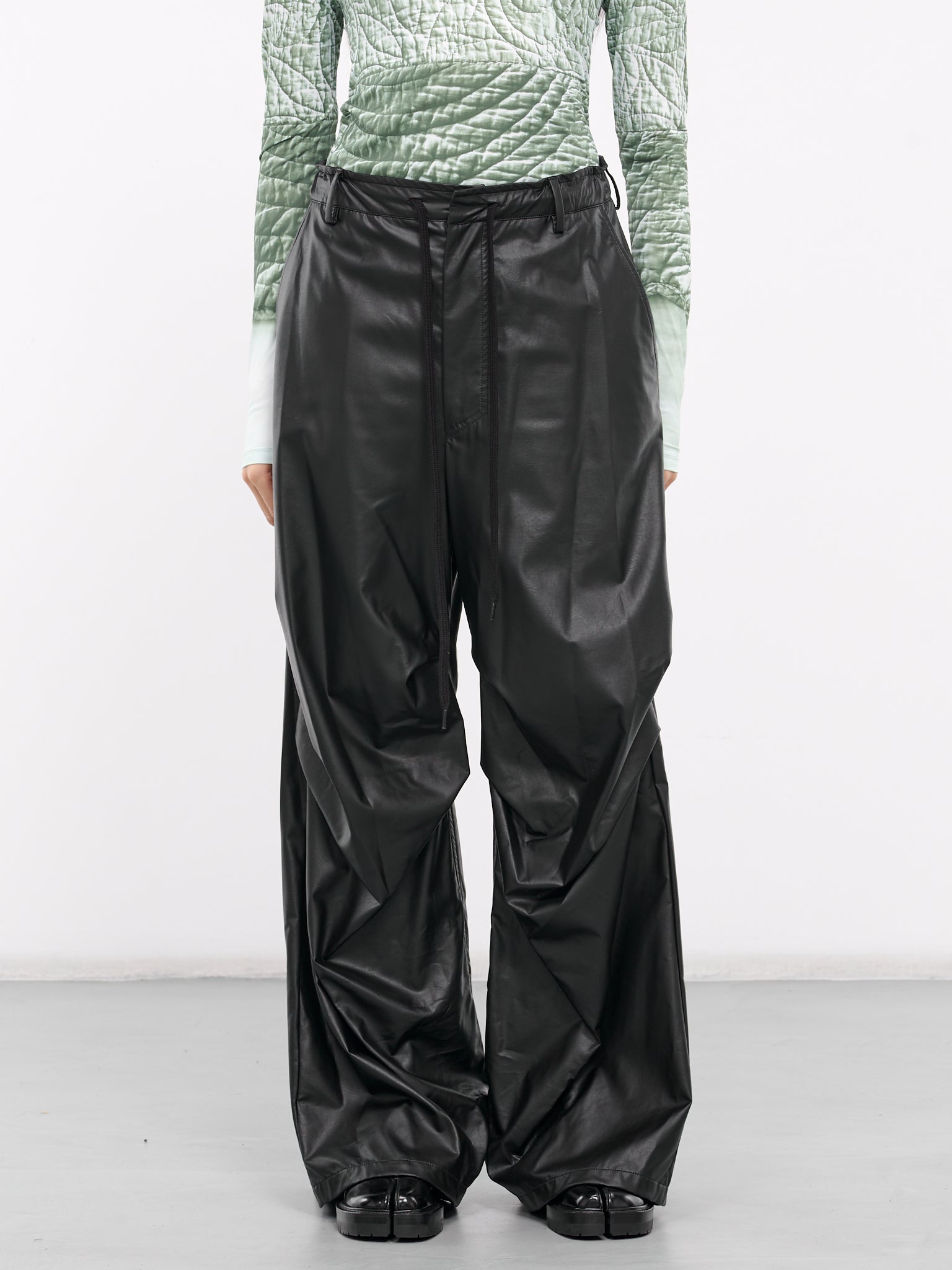 MM6 MAISON MARGIELA Faux Leather Trousers | H. Lorenzo - front