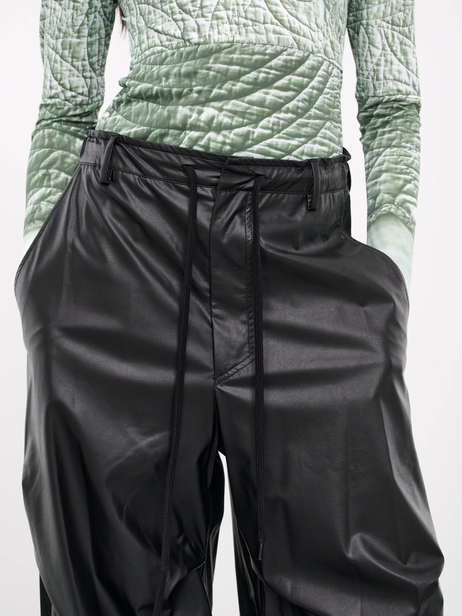 MM6 MAISON MARGIELA Faux Leather Trousers | H. Lorenzo - detail 1