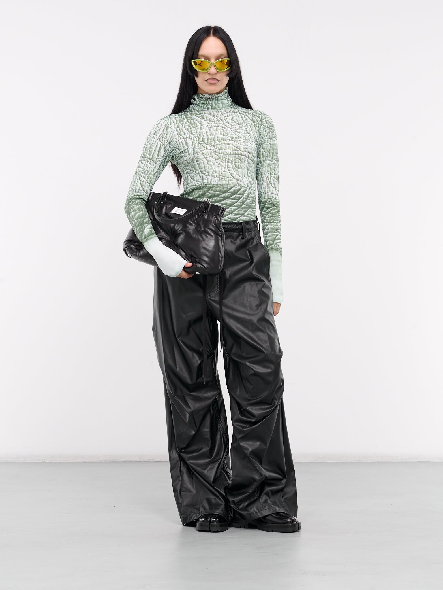 MM6 MAISON MARGIELA Faux Leather Trousers | H. Lorenzo - styled