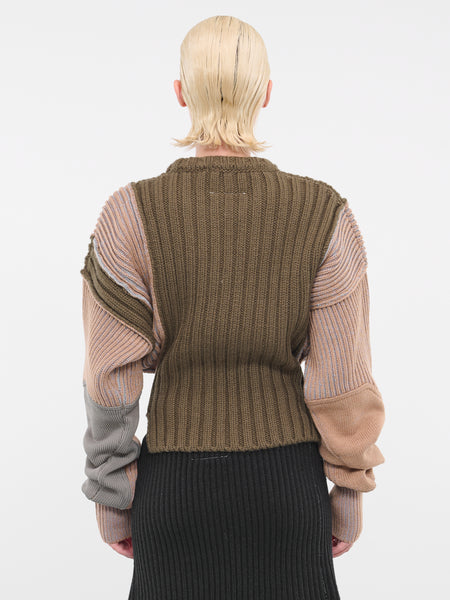 Paneled Knit Sweater (S52HL0001-S18053-004F-MULTI)