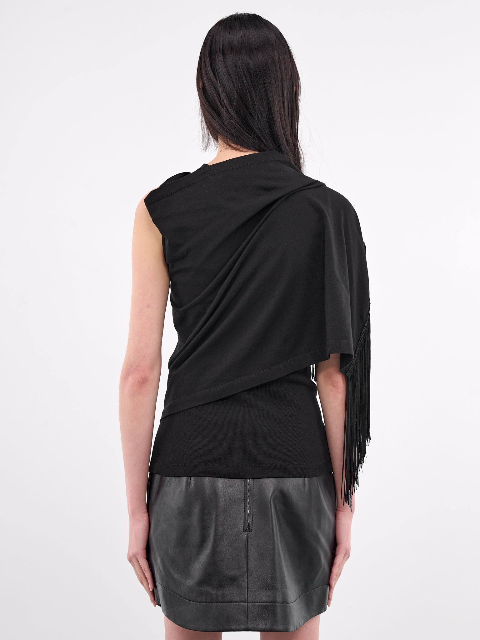 Draped Blouse (S52NL0069-MTJ017-BLACK)