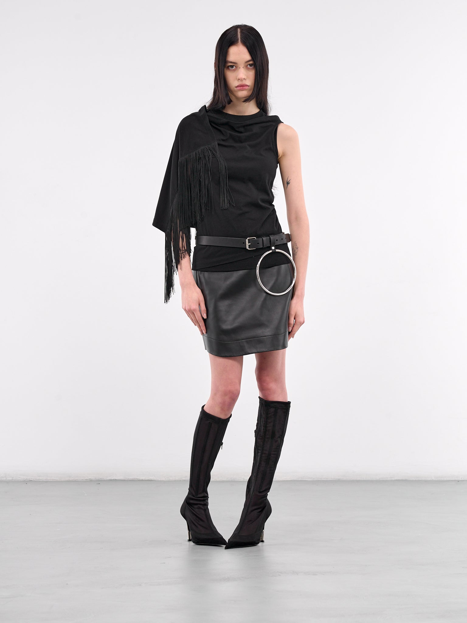 Draped Blouse (S52NL0069-MTJ017-BLACK)