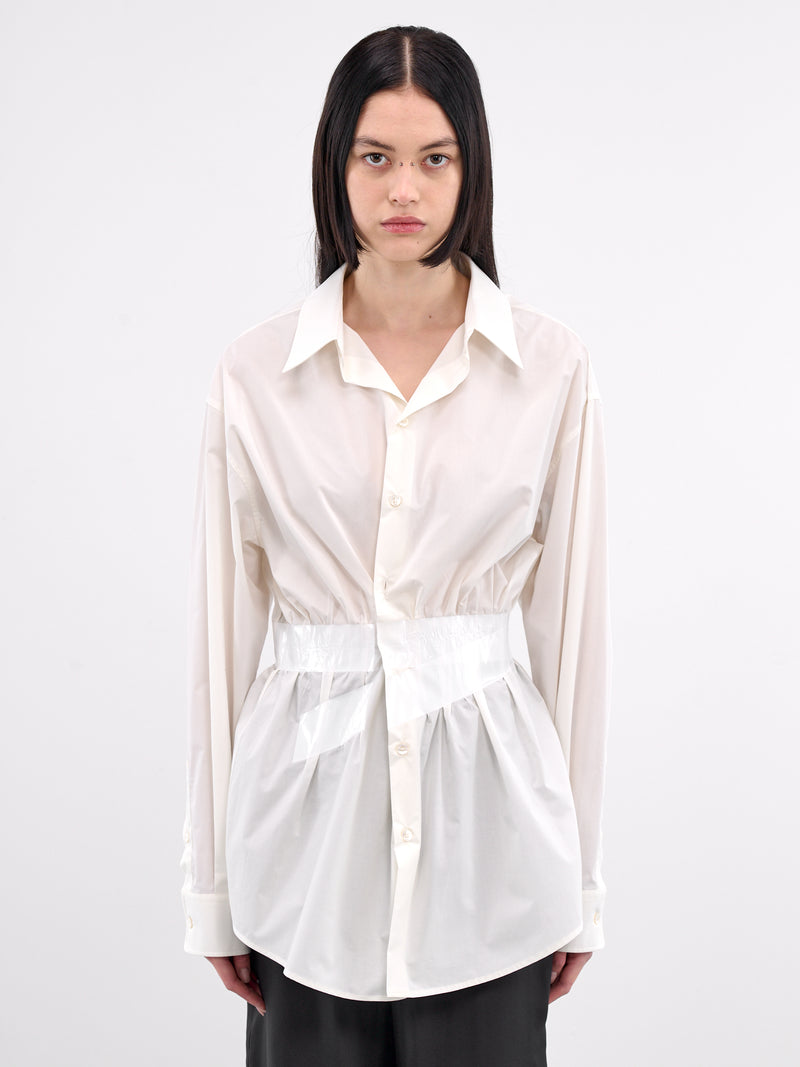 Taped Poplin Shirt (S52DT0045-M35256-OFF-WHITE)