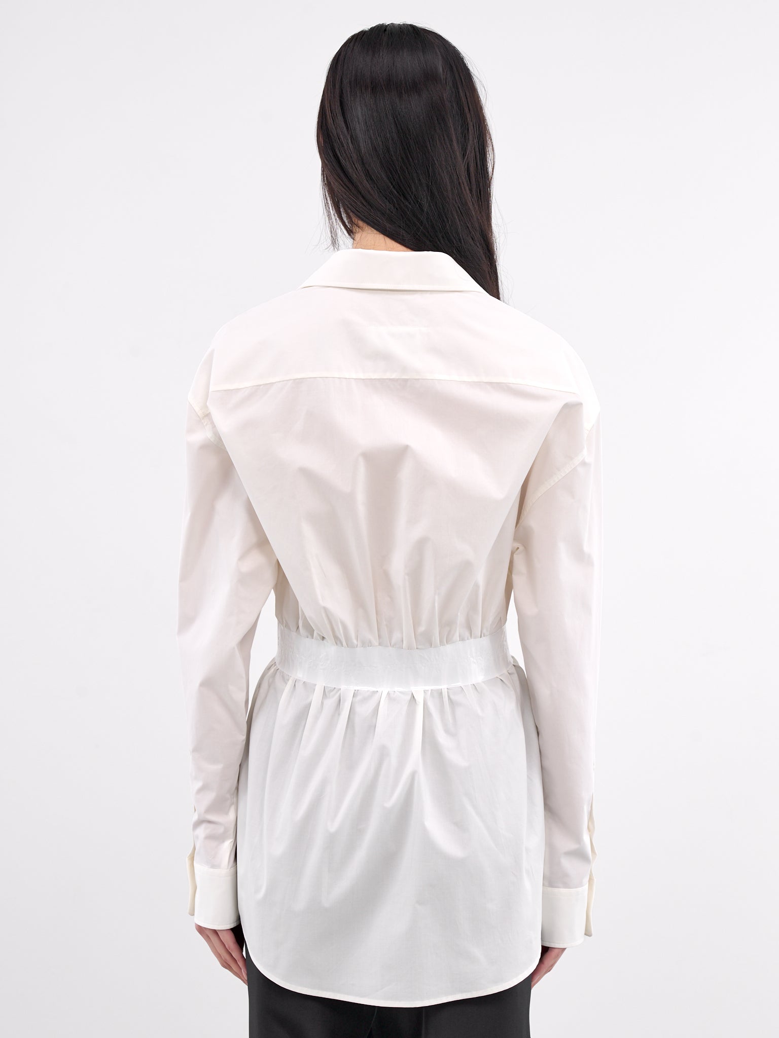 Taped Poplin Shirt (S52DT0045-M35256-OFF-WHITE)