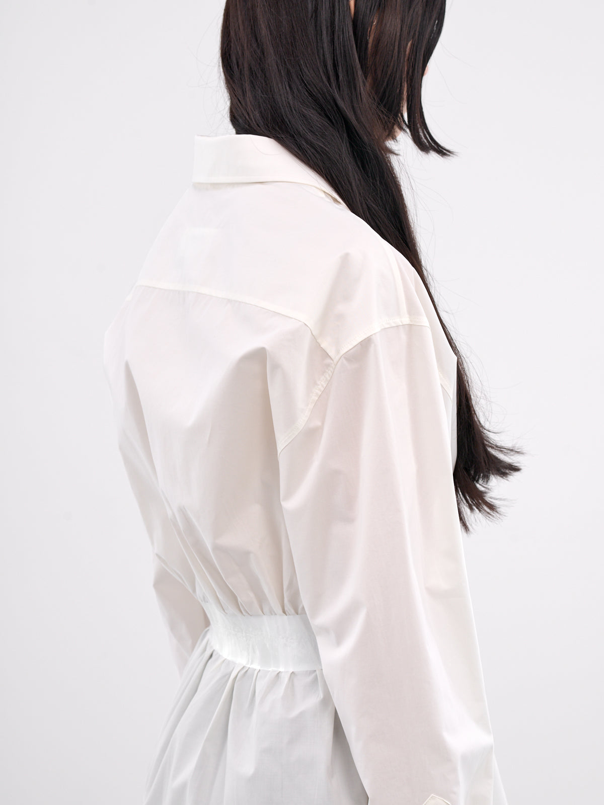 Taped Poplin Shirt (S52DT0045-M35256-OFF-WHITE)