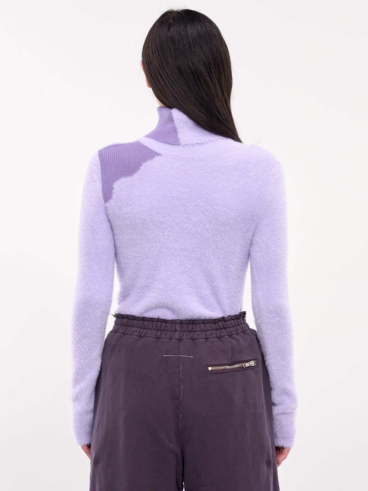 Fuzzy Knit Turtleneck (S62HA0088-M13073-LILAC)