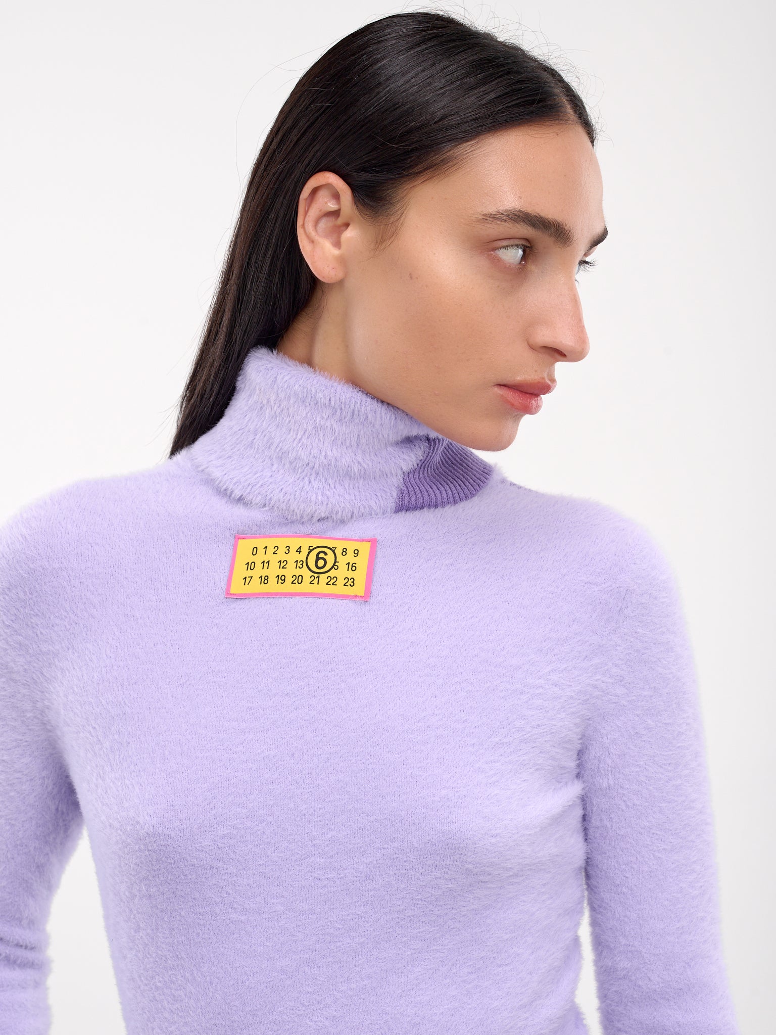 Fuzzy Knit Turtleneck (S62HA0088-M13073-LILAC)