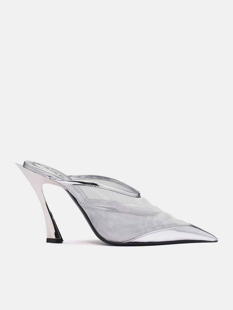 Mesh Fang 95 Mules (SC010-SX015-SILVER)