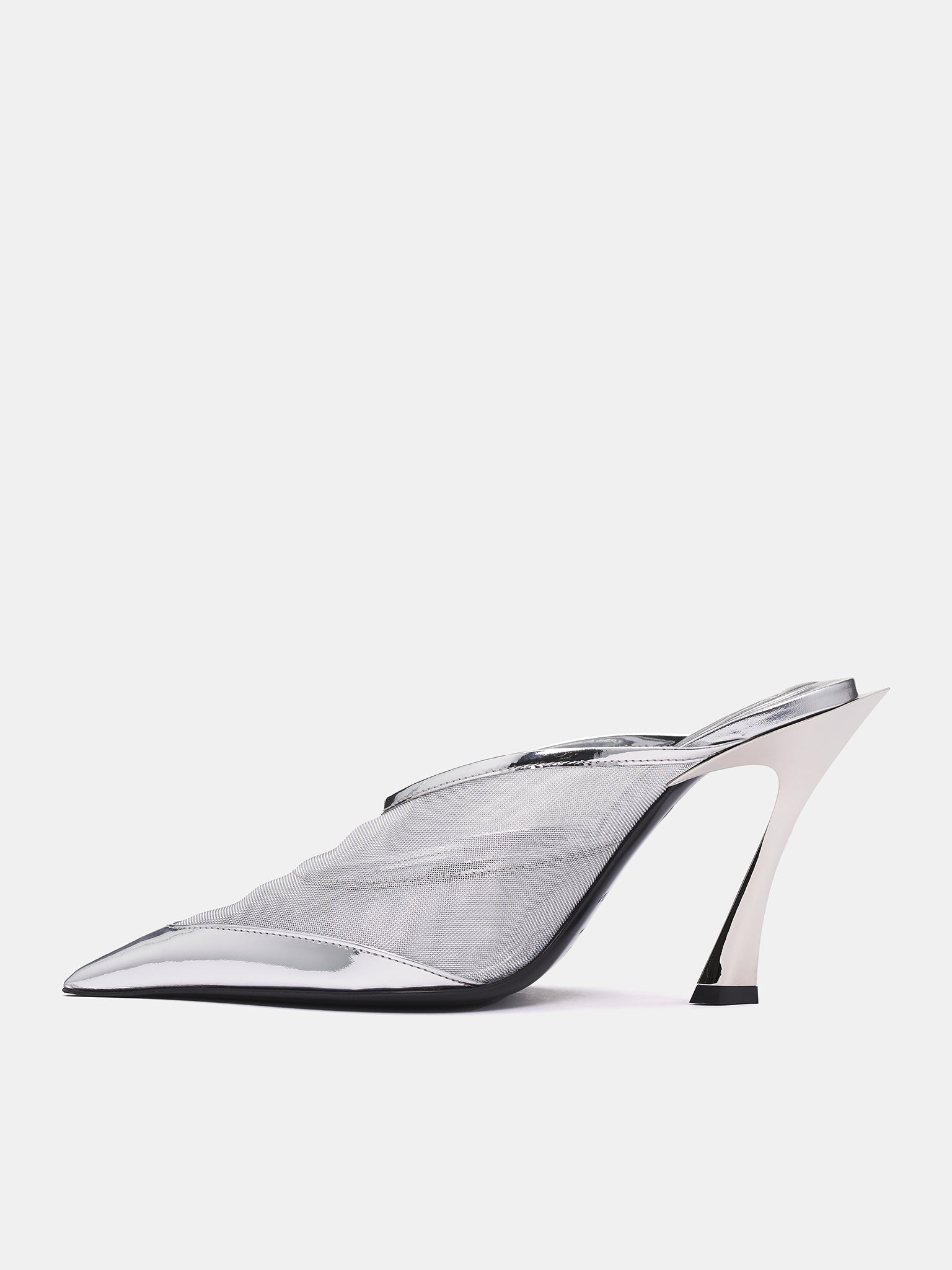 Mesh Fang 95 Mules (SC010-SX015-SILVER)