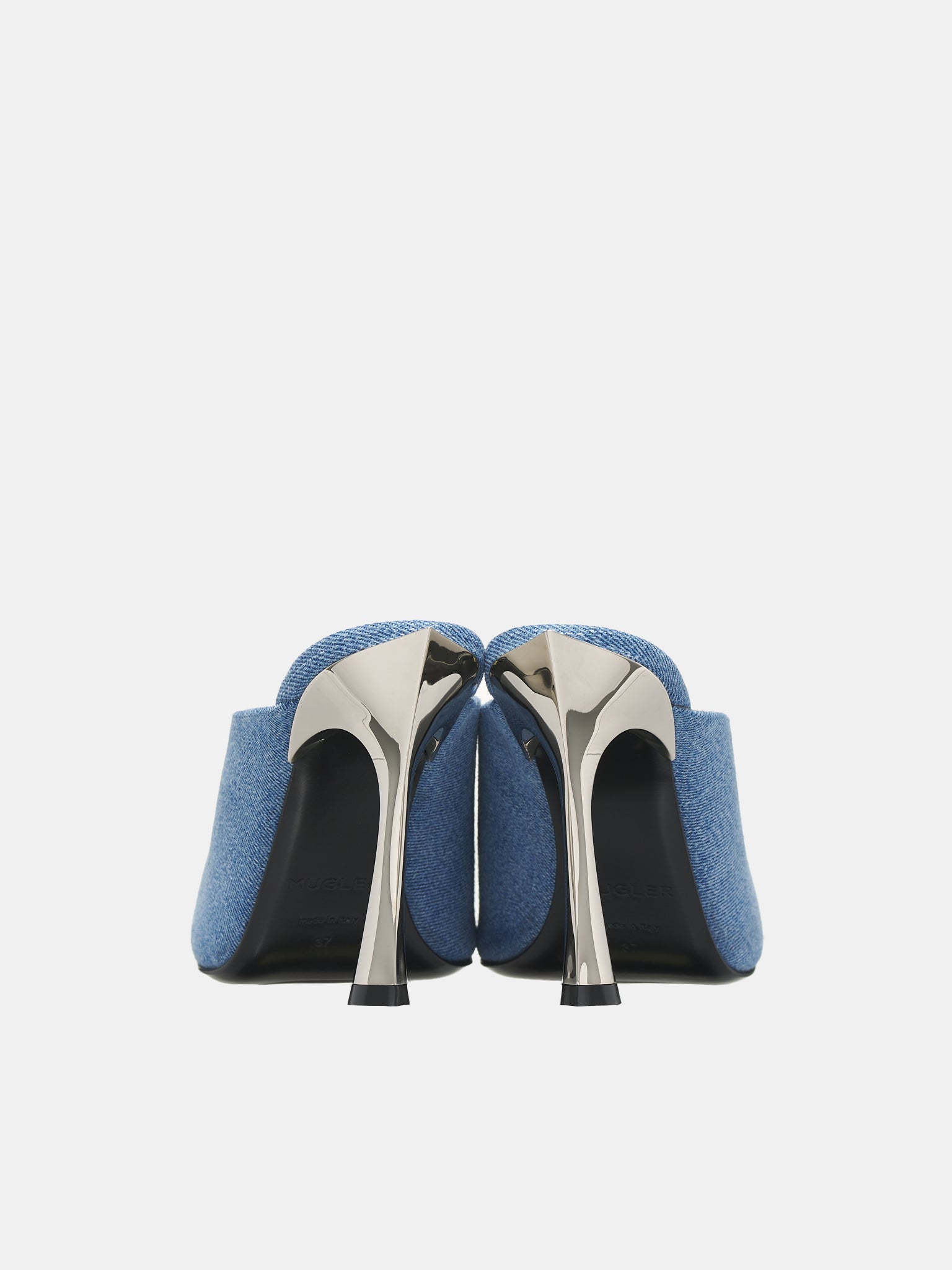 Denim Fang 95 Mules (SC017-CX027-MULE-DENIM-CHROME)