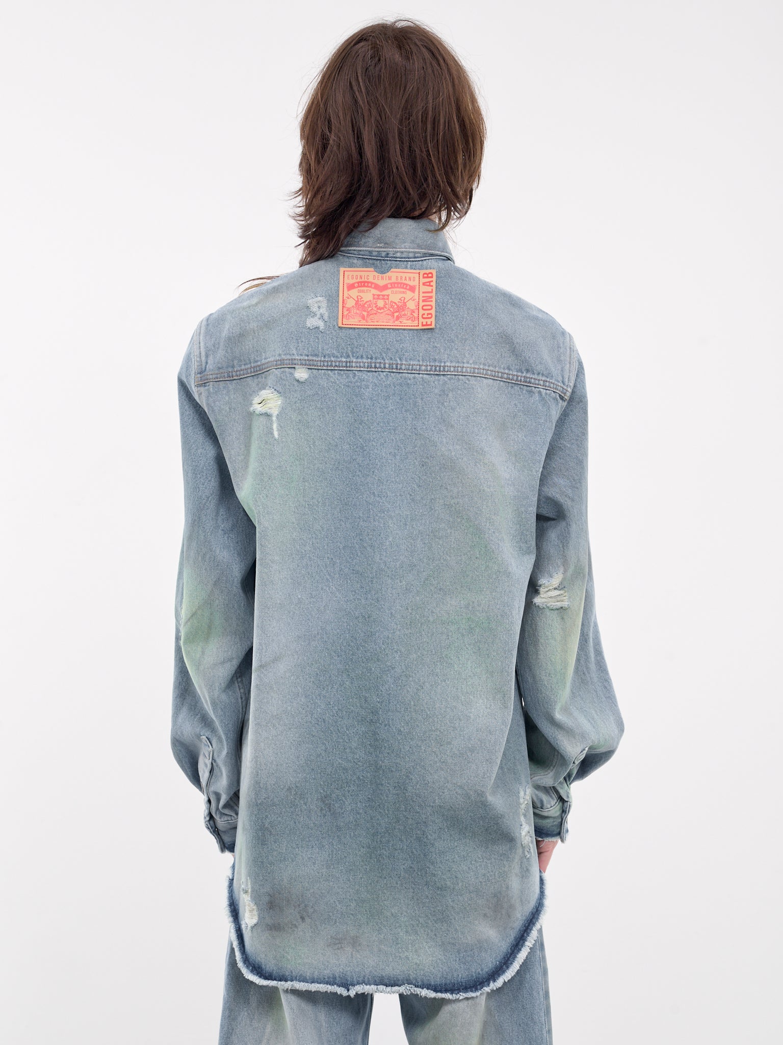 Distressed Denim Shirt (SH-003-DENIM-C-DENIM-BLUE)