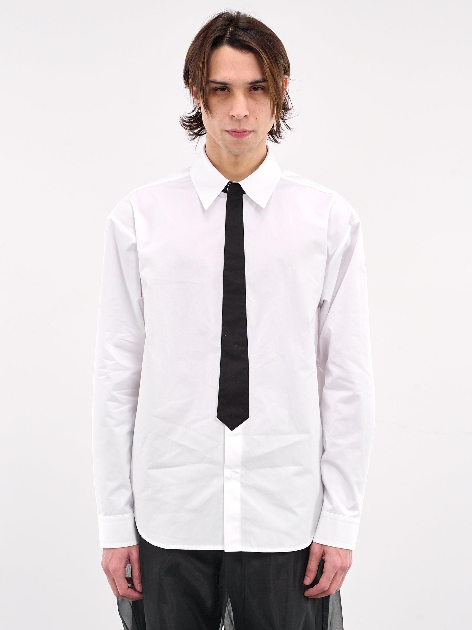 Necktie Detailed Shirt (SH0-25-158-WHITE)