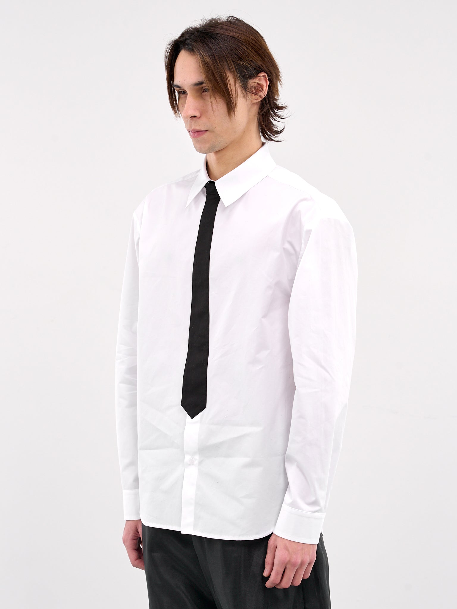 Necktie Detailed Shirt (SH0-25-158-WHITE)