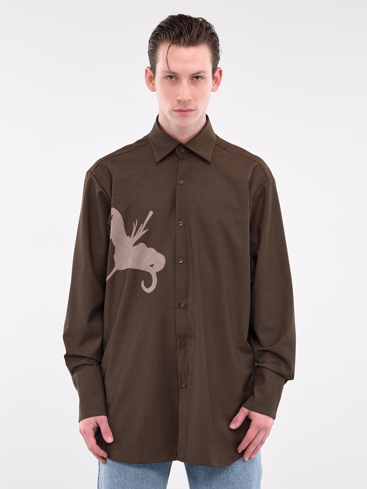 Go To Shirt (SH001-U-WO0001-BROWN)