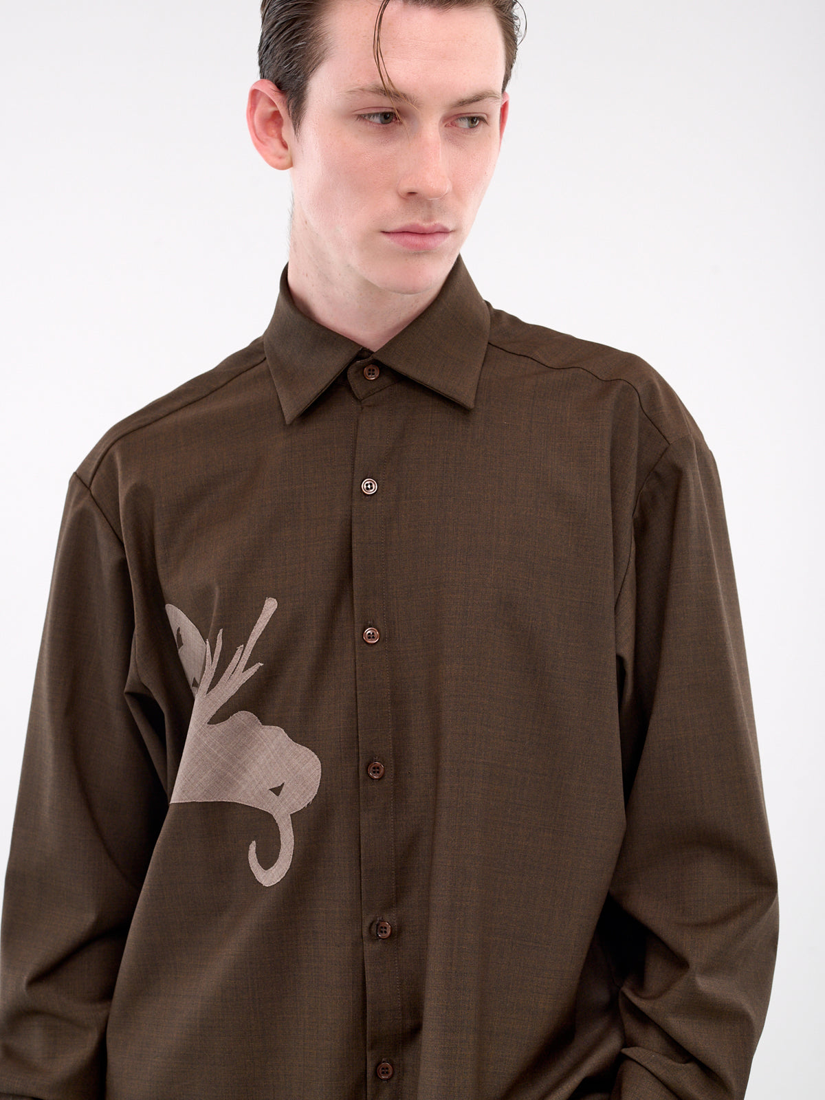 Go To Shirt (SH001-U-WO0001-BROWN)