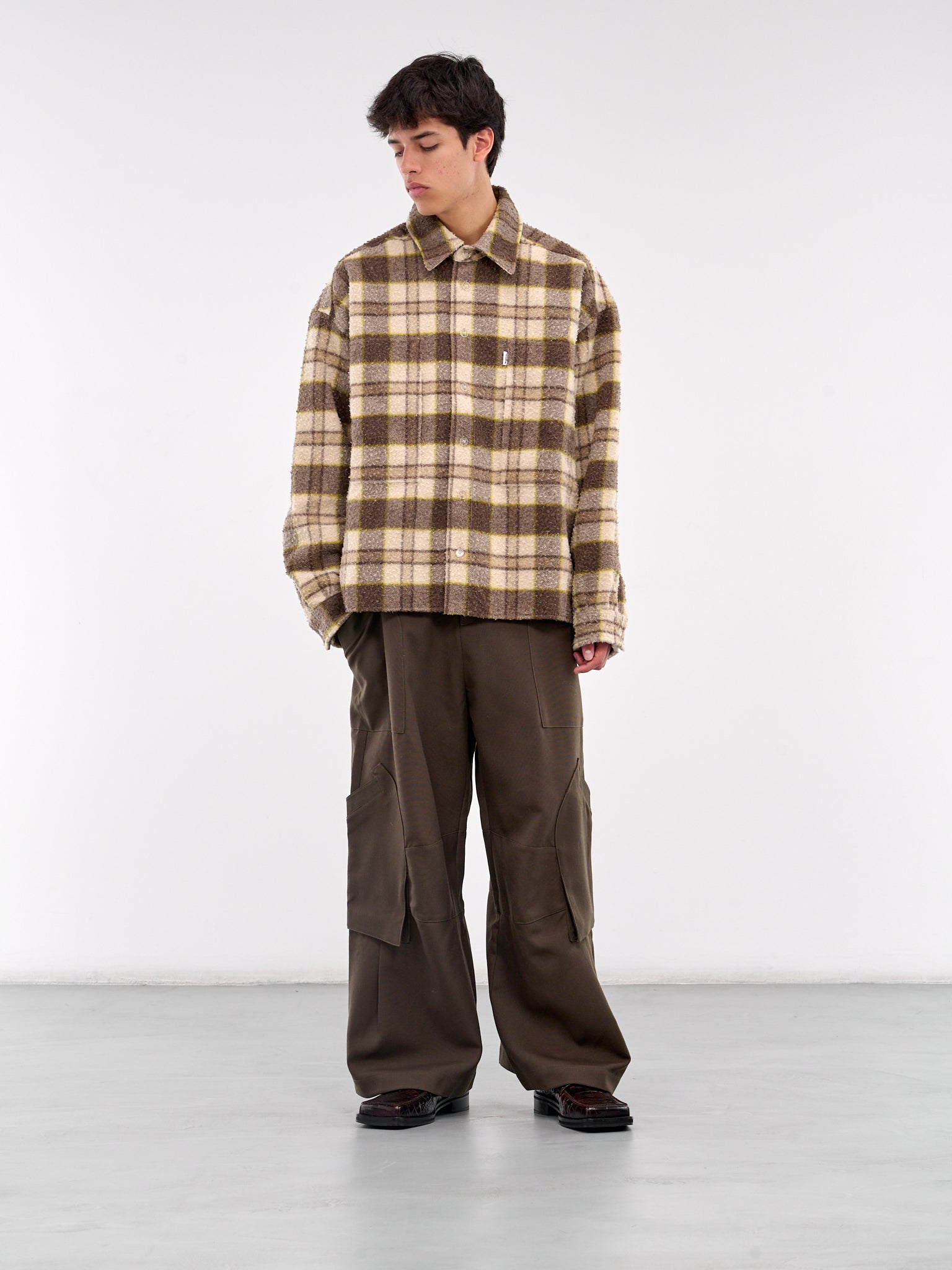 Check Pattern Overshirt (SH002003-BEIGE)