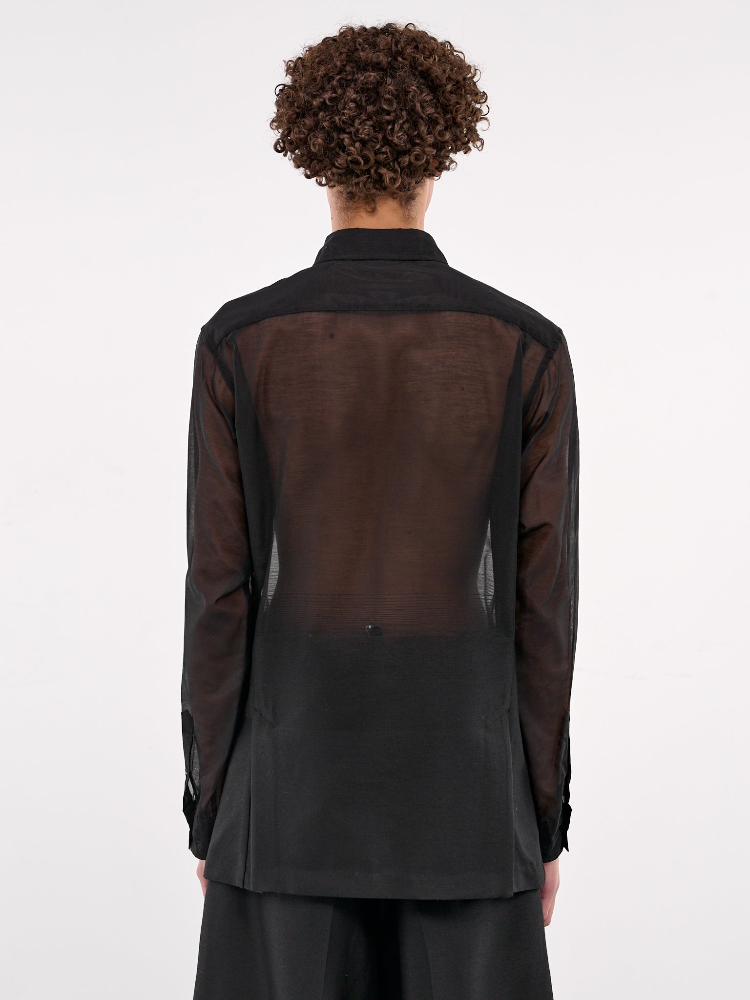 Sheer Blazer Shirt (SH003-BLACK)