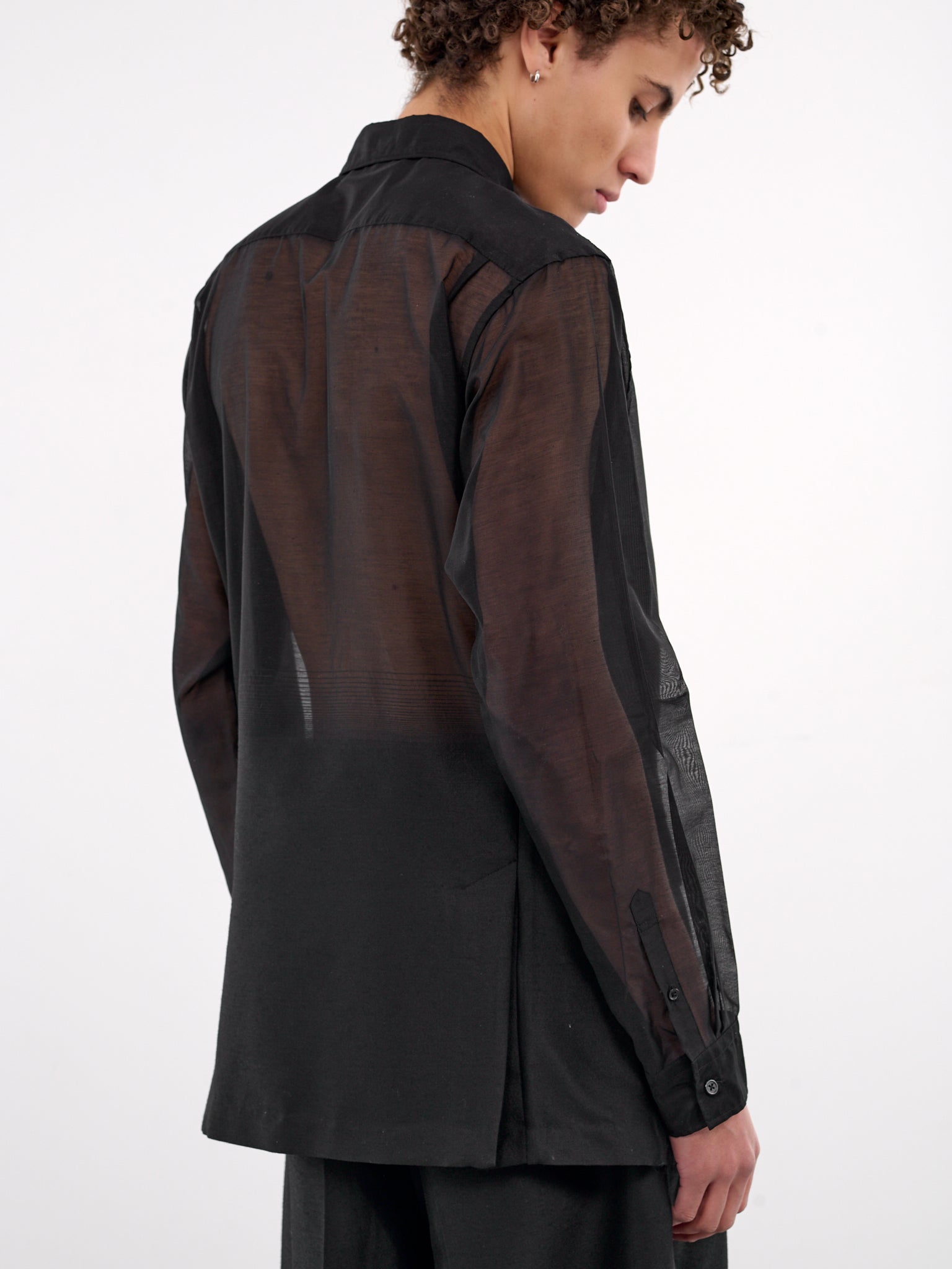 Sheer Blazer Shirt (SH003-BLACK)