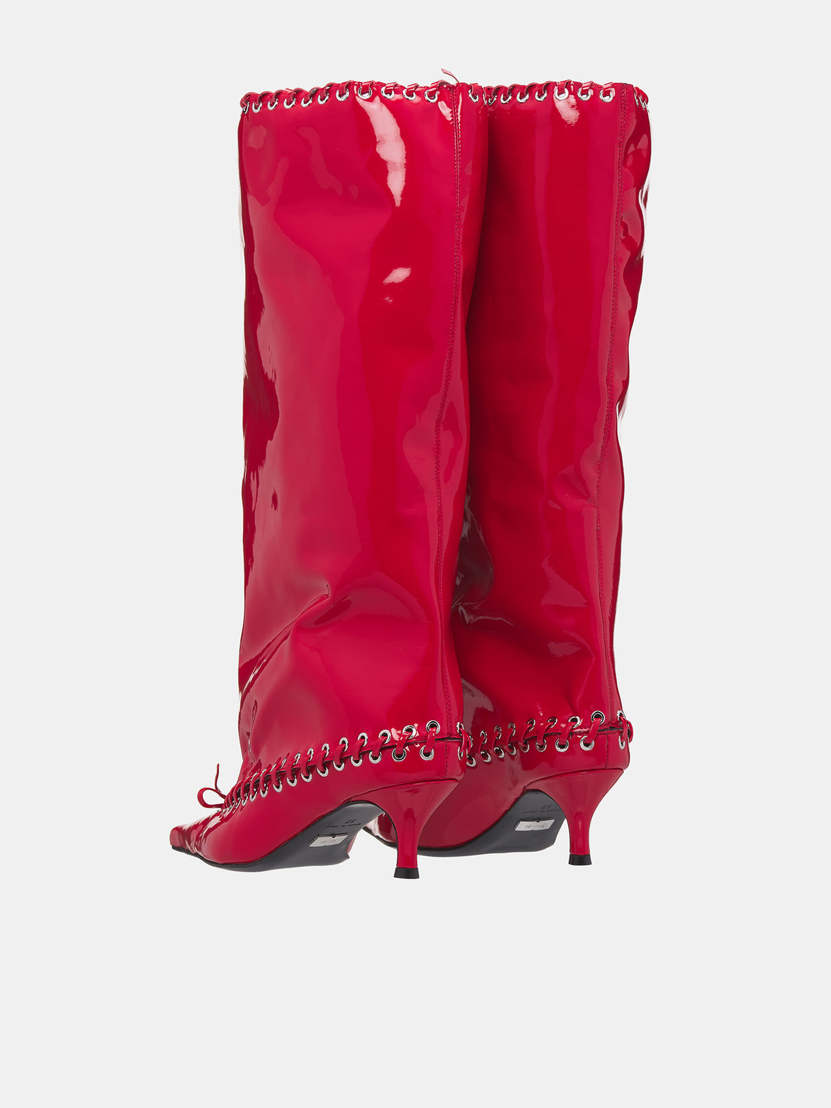 Patent Level Knee Boots (SH07-PATENT-RED)