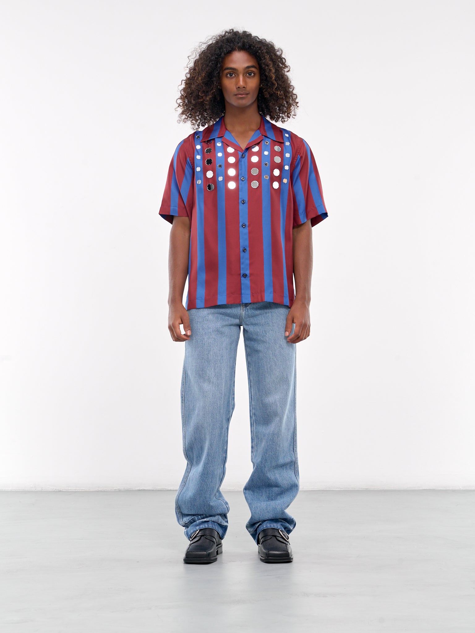 Breeze Bowling Shirt (SH11-SE06-3550-RED-BLUE)