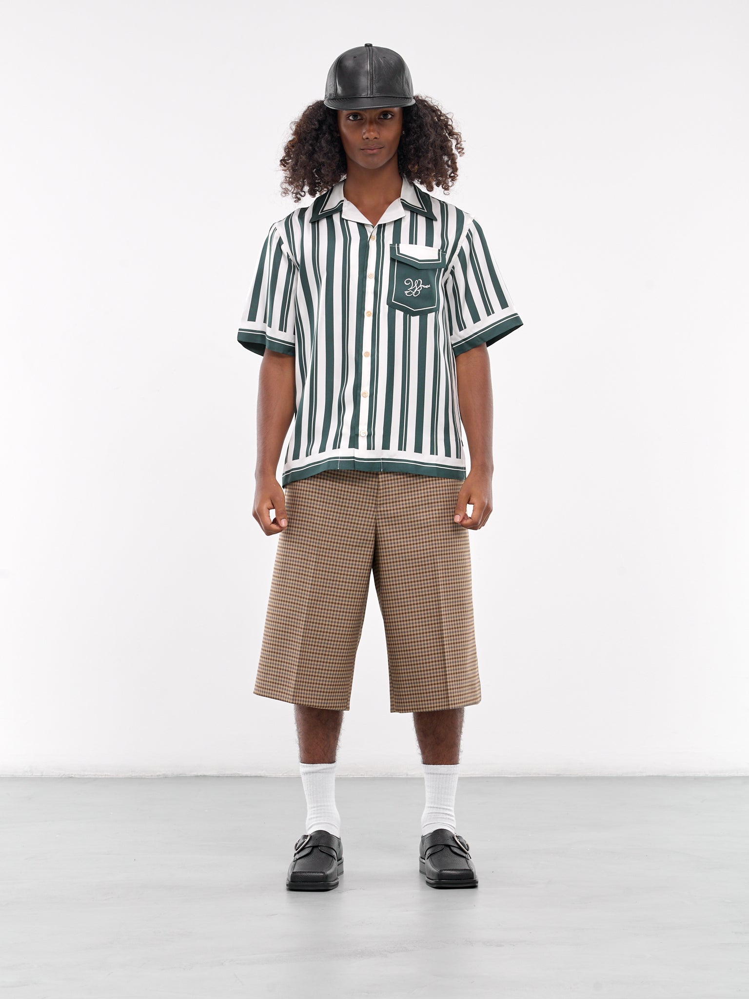 June Bowling Shirt (SH11-VI02-0970-IVORY-GREEN)