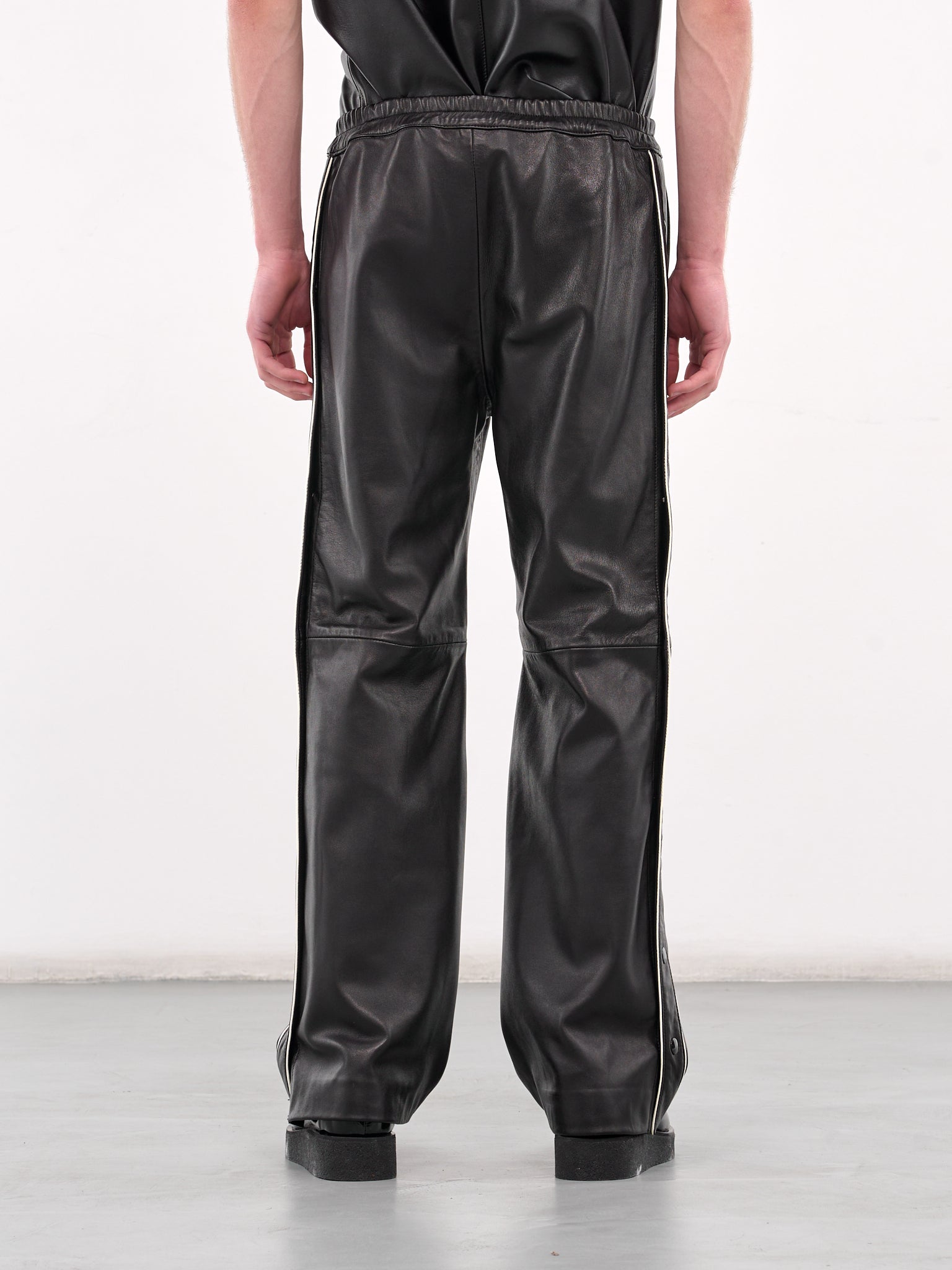 Leather Warm-Up Pants (PT37L-LE01-BLACK)