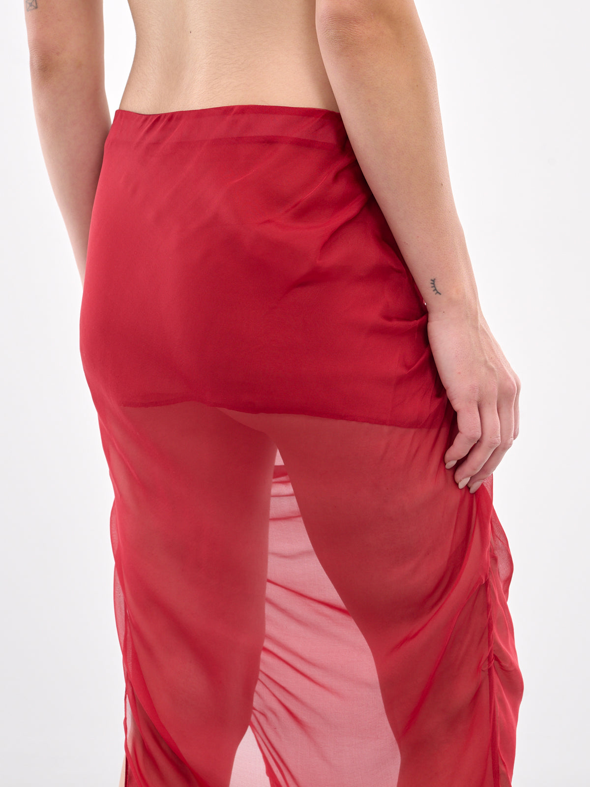 High Slit Midi Skirt (SK-02RE-RED)