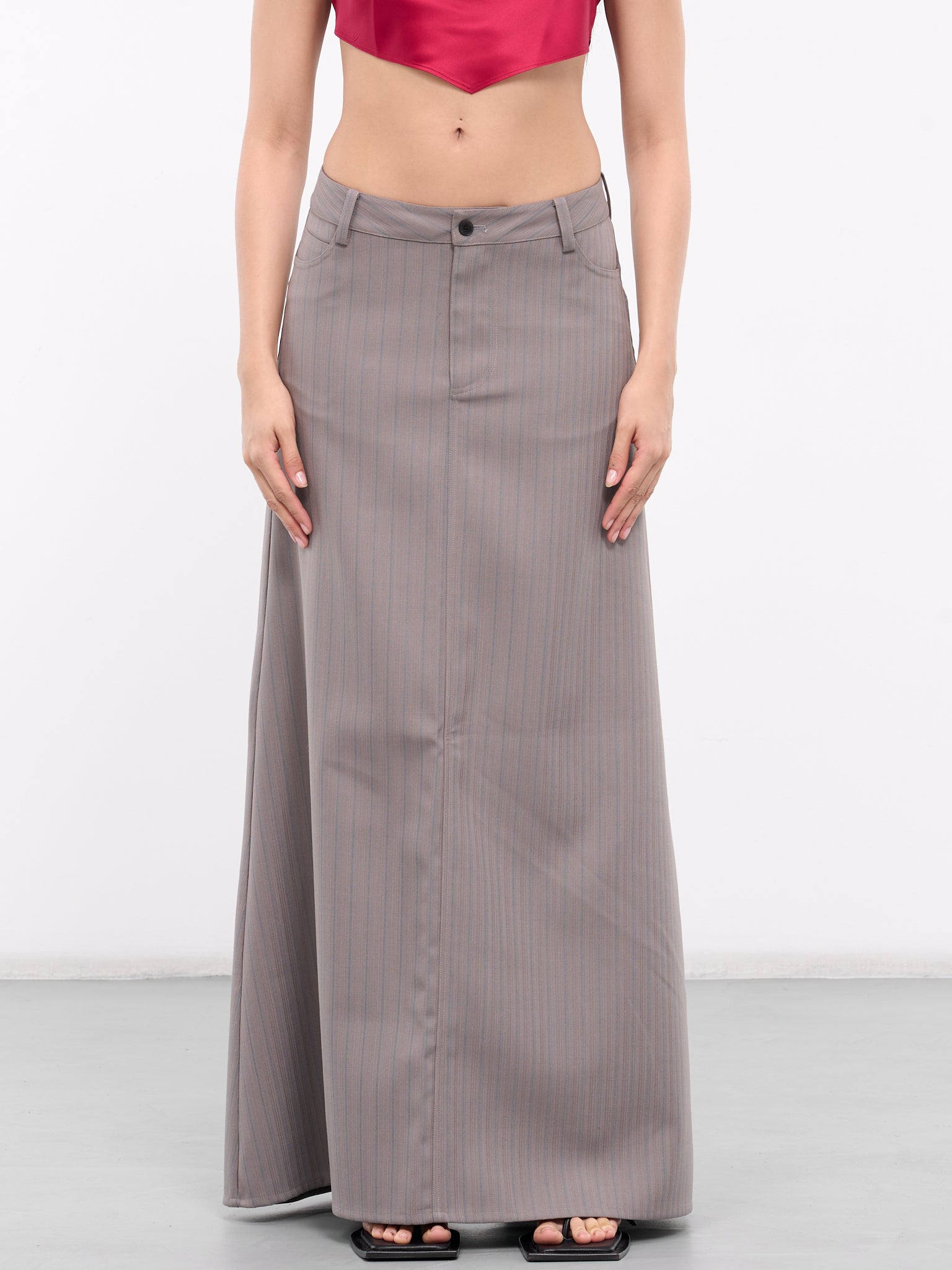 A-Shape Long Skirt (SK-14GR-GREY)