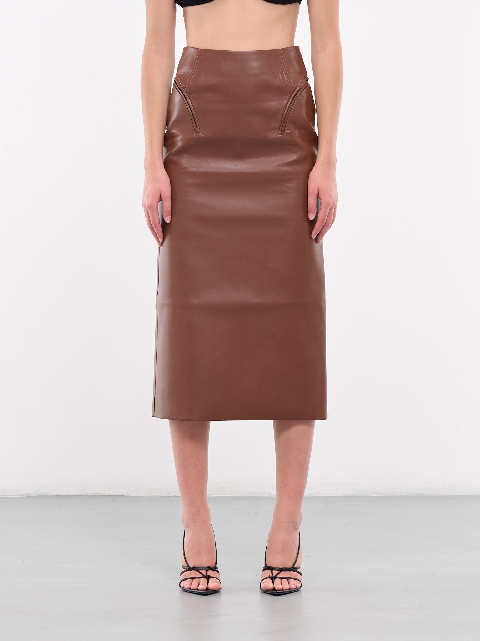 Side Cut Skirt (SKVLBR06-BROWN)