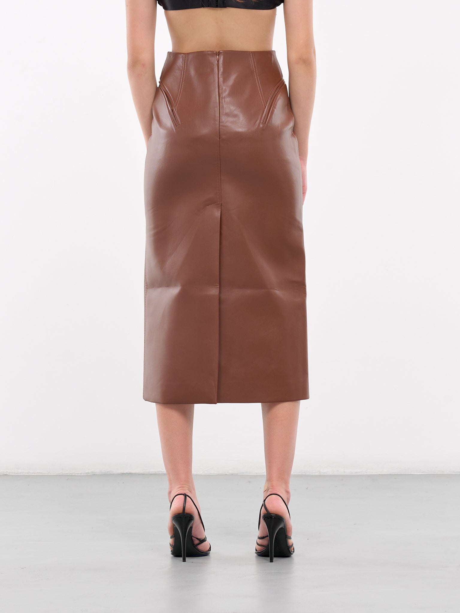 Side Cut Skirt (SKVLBR06-BROWN)