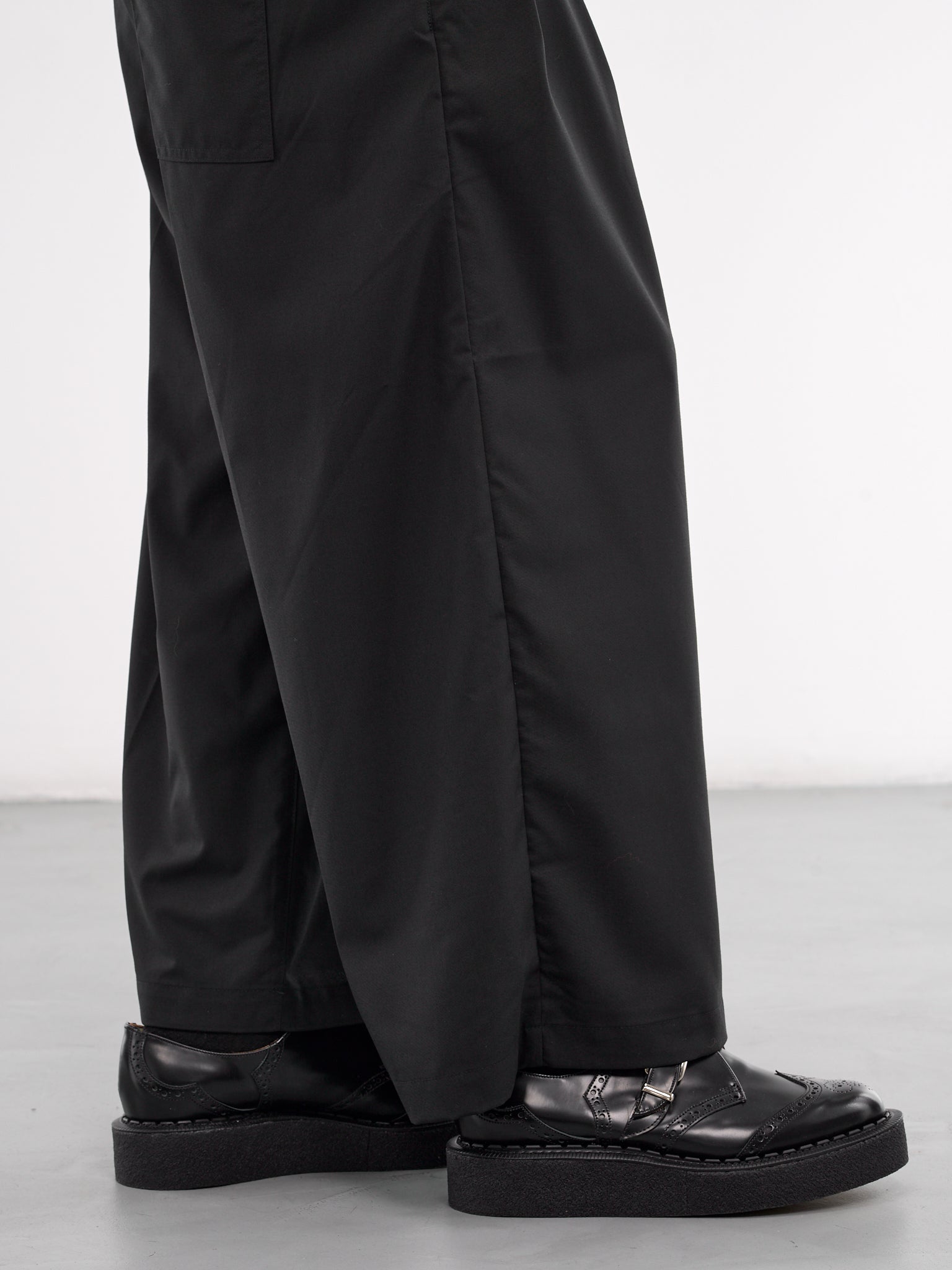 Baggy Drawstring Trousers (SLEC-HP-DBL-WASH-BLACK)