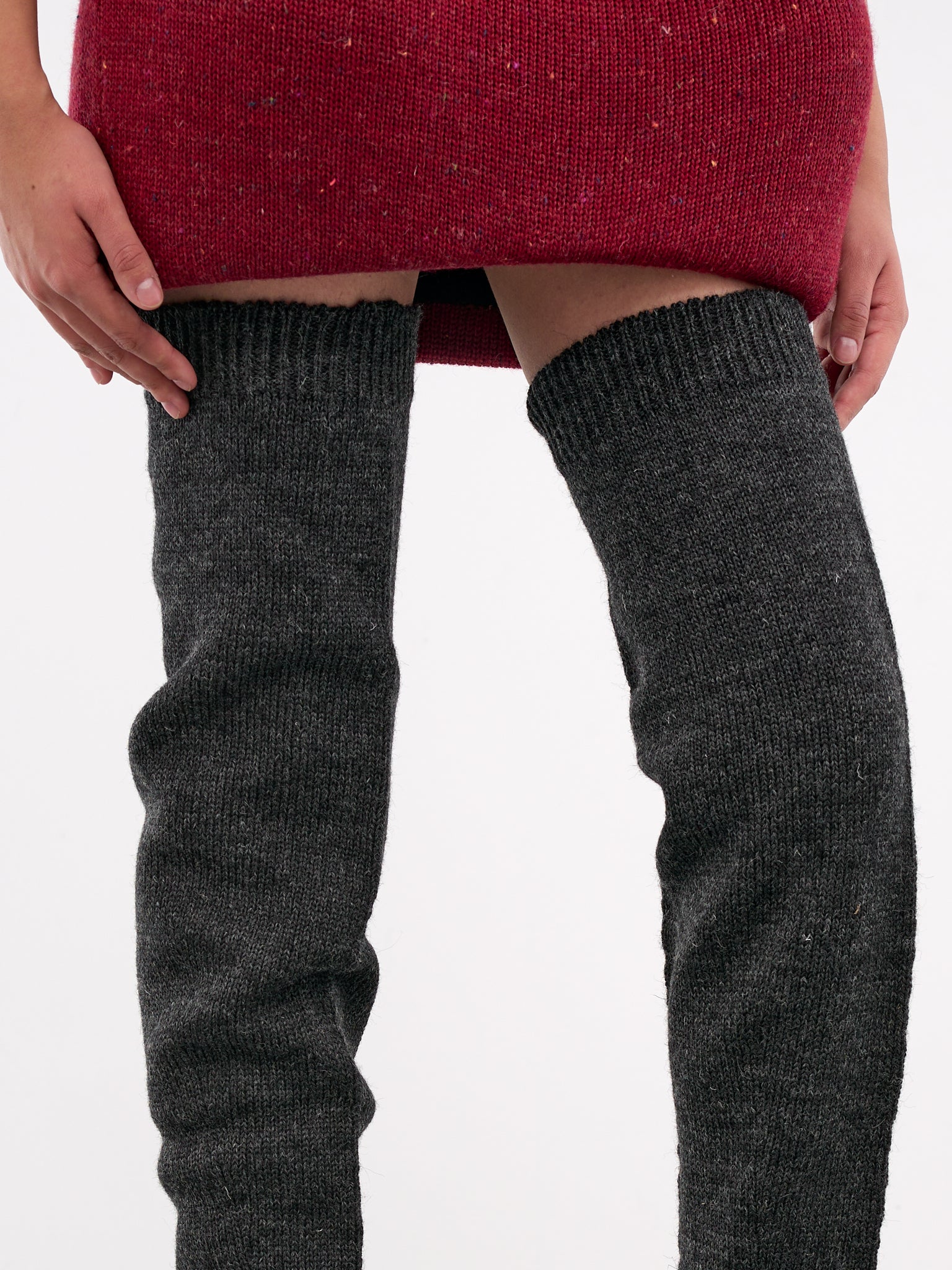 Thigh-High Wool Knit Socks (SO01073-0020-DARK-GREY)