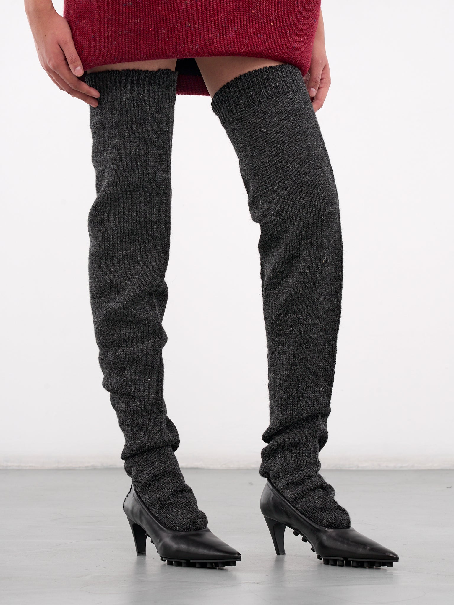 Thigh-High Wool Knit Socks (SO01073-0020-DARK-GREY)