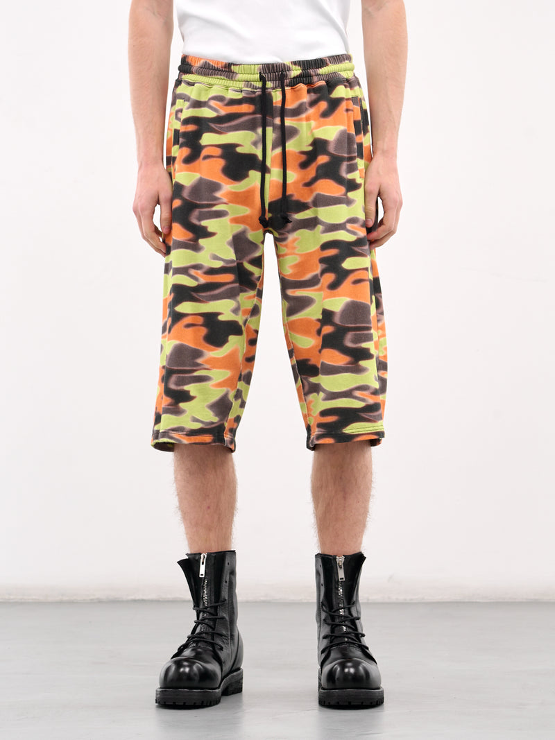 Blurry Camo Fleece Shorts (SP17FL05A25CAM-MULTI)