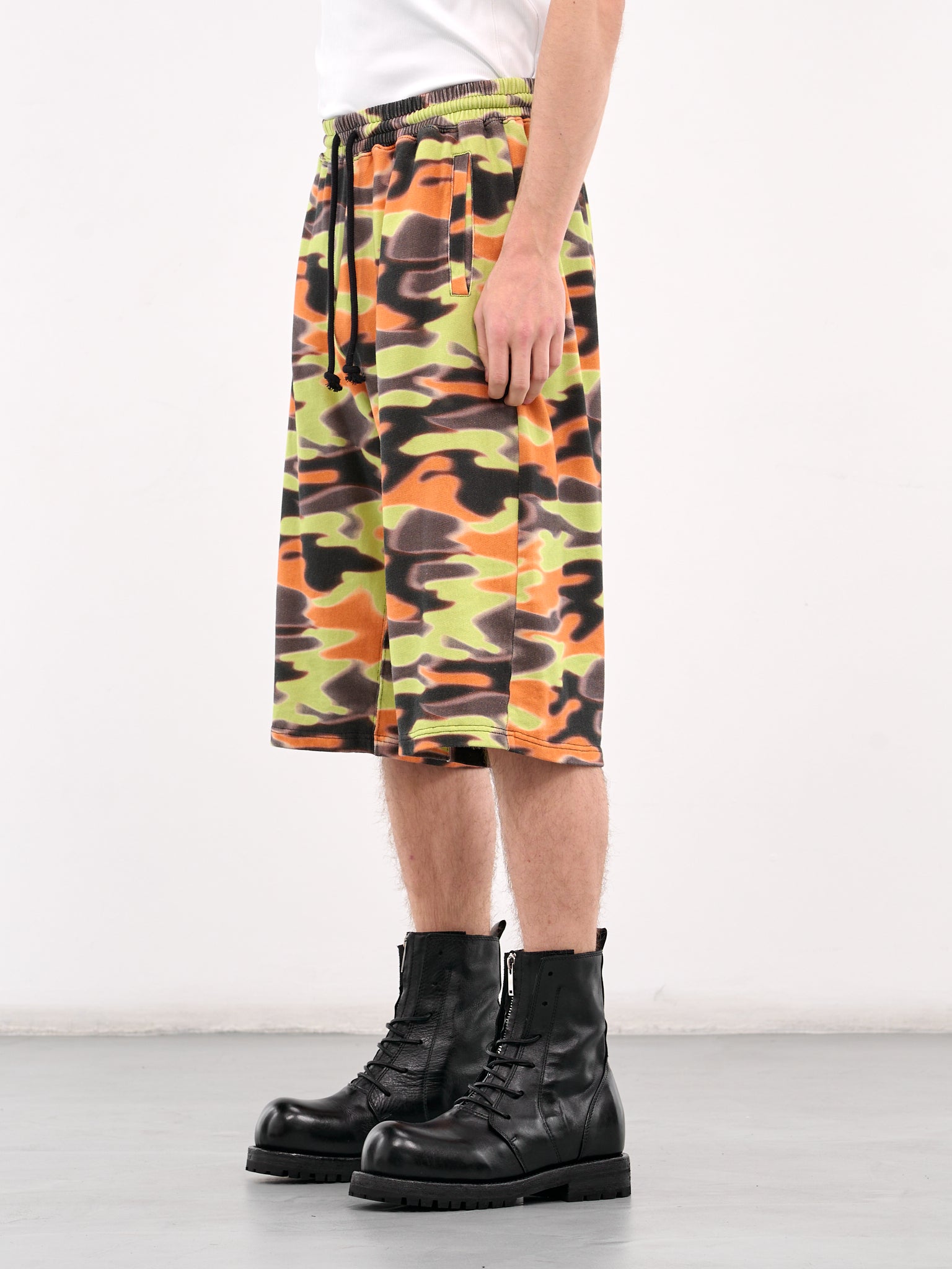 Blurry Camo Fleece Shorts (SP17FL05A25CAM-MULTI)