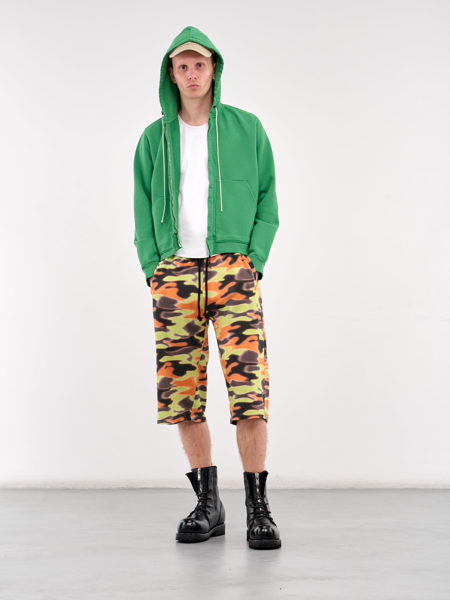 Blurry Camo Fleece Shorts (SP17FL05A25CAM-MULTI)