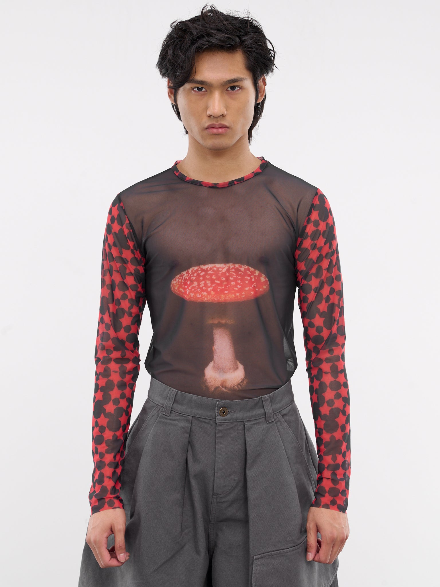 AI Mushrooms & Stars Tee (SS-X0024-23-03-BLACK)