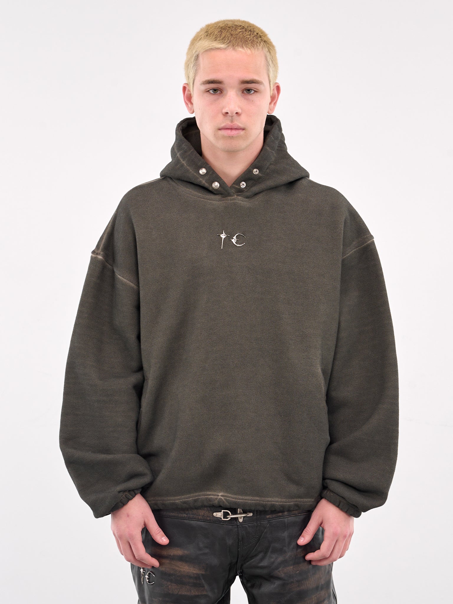 Color Emblem Hoodie (SS2202-KHAKI)