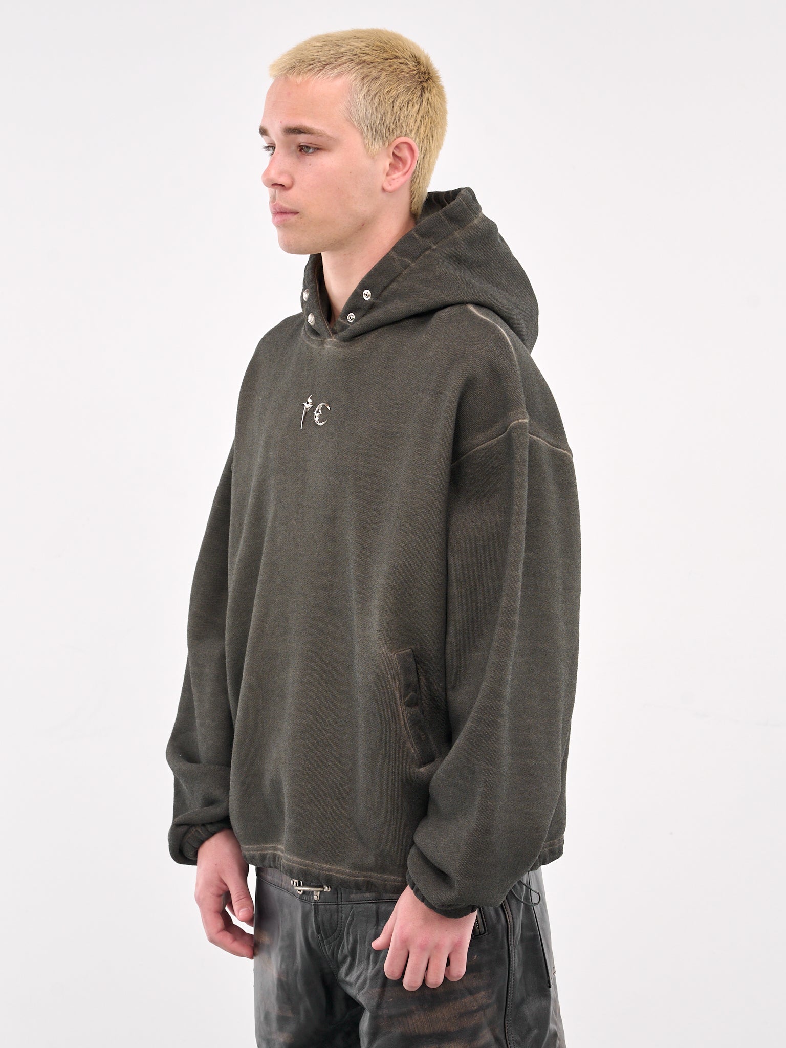 Color Emblem Hoodie (SS2202-KHAKI)