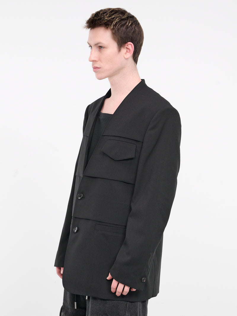 Blazer nero taglio maschile, Twin Set - Reboot Store