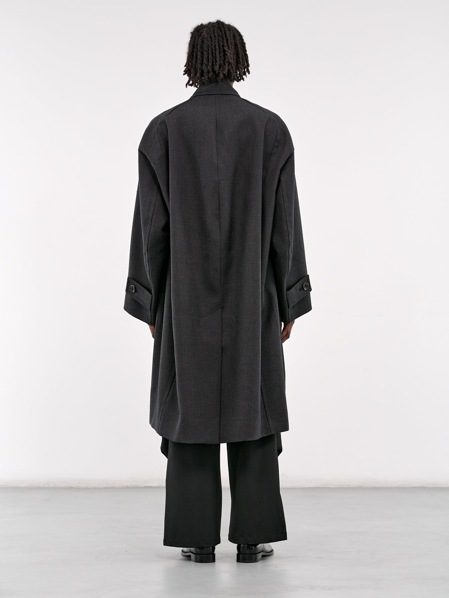 Bias Cut Balmacaan Coat (SSH2CT700CH-CHARCOAL)