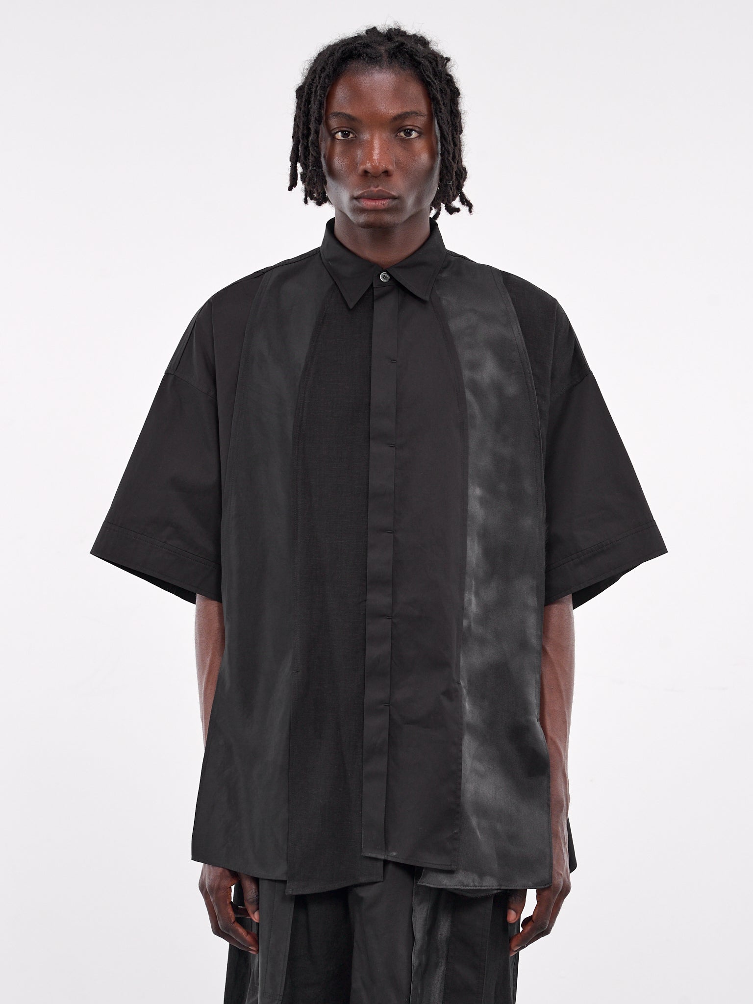 Asymmetrical Vertical Shirt (SSH3SH706BK-BLACK)