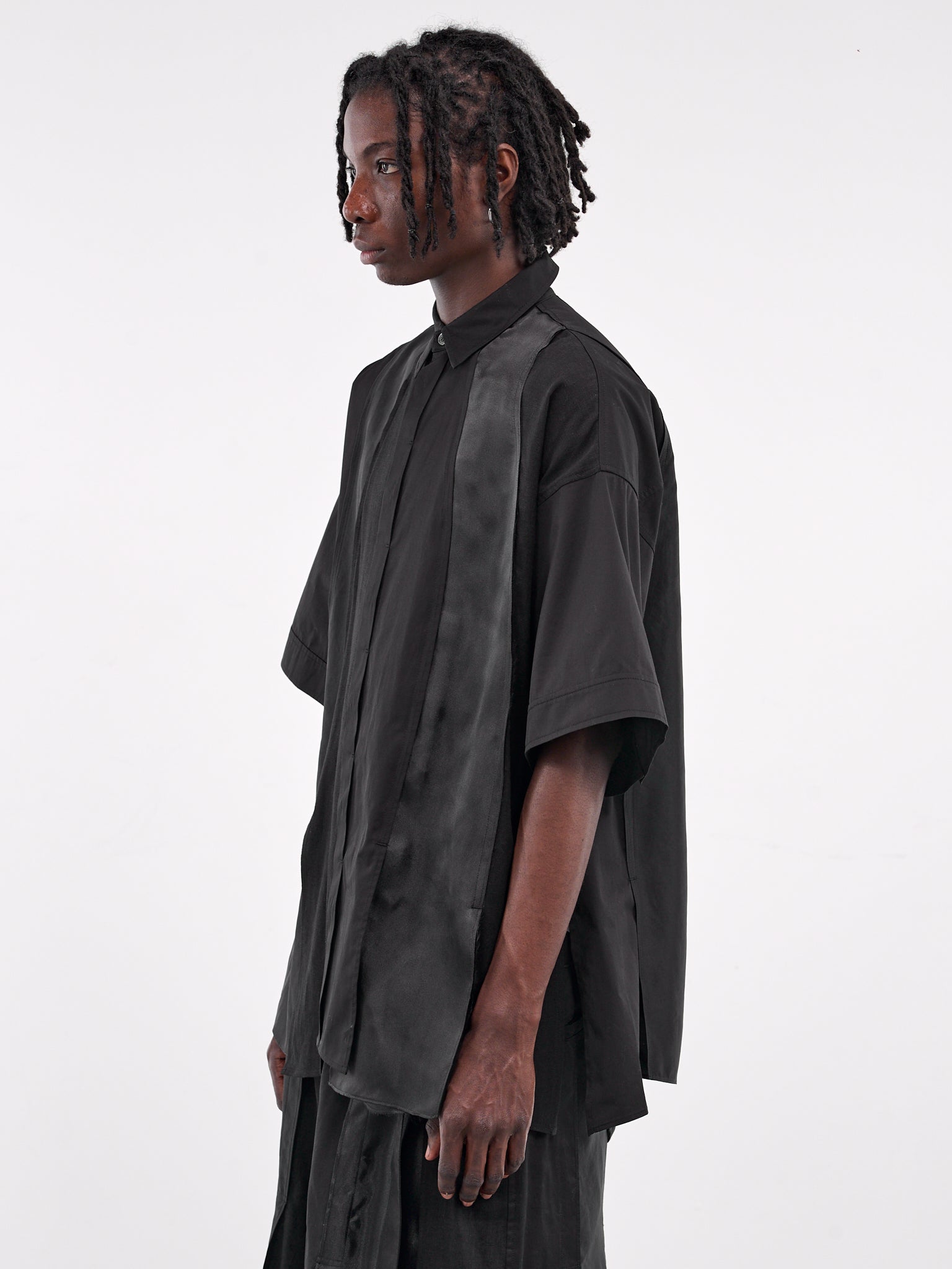 Asymmetrical Vertical Shirt (SSH3SH706BK-BLACK)