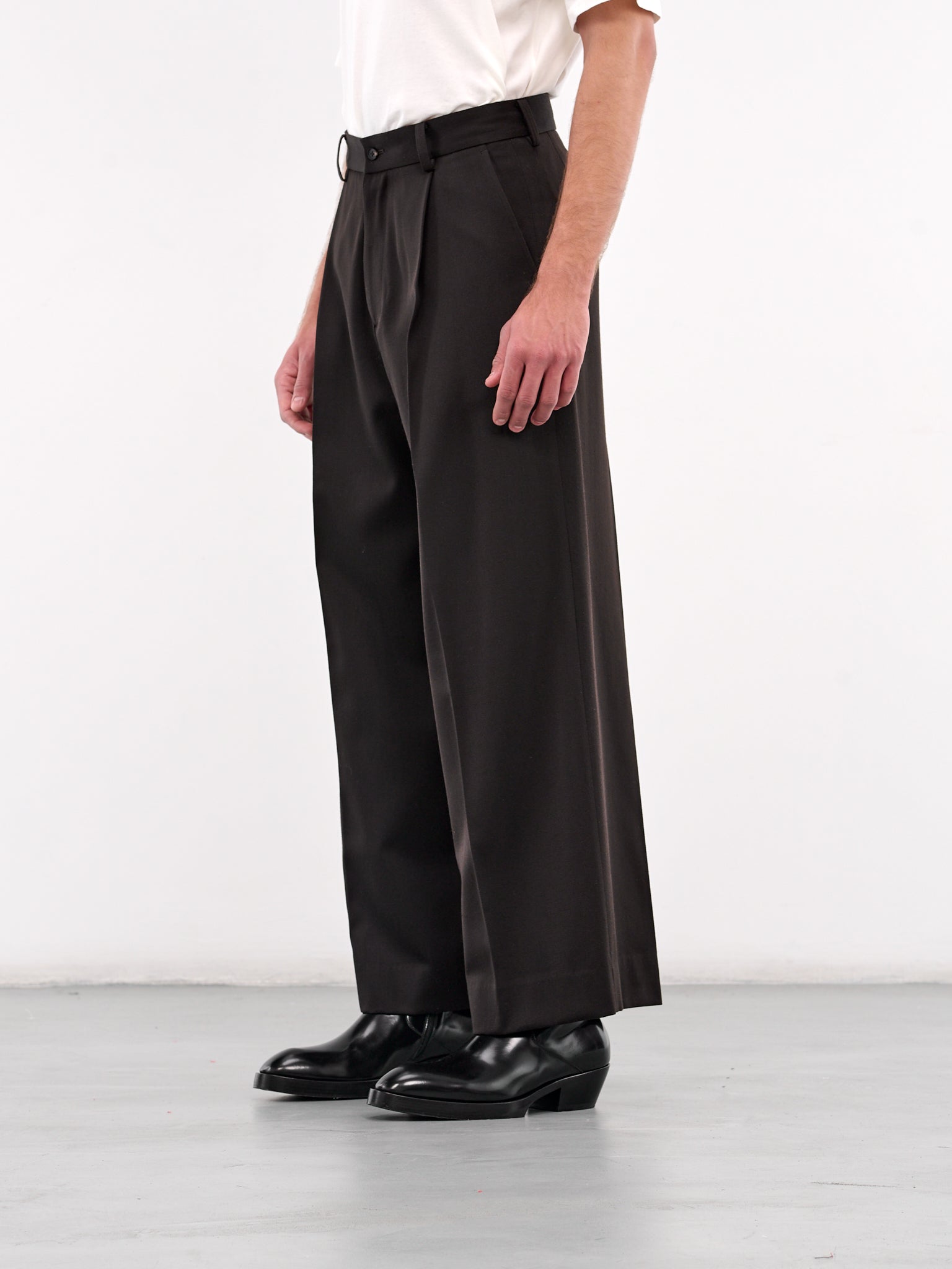 Wide Leg Trousers (ST-1090-DARK-BROWN)