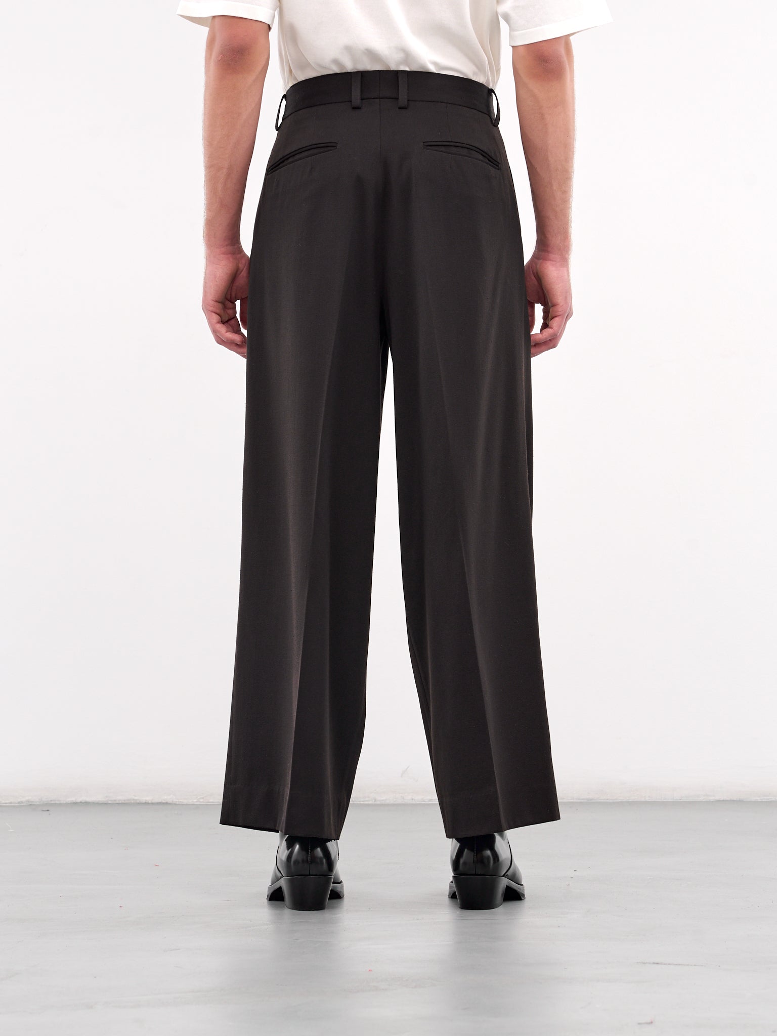 Wide Leg Trousers (ST-1090-DARK-BROWN)