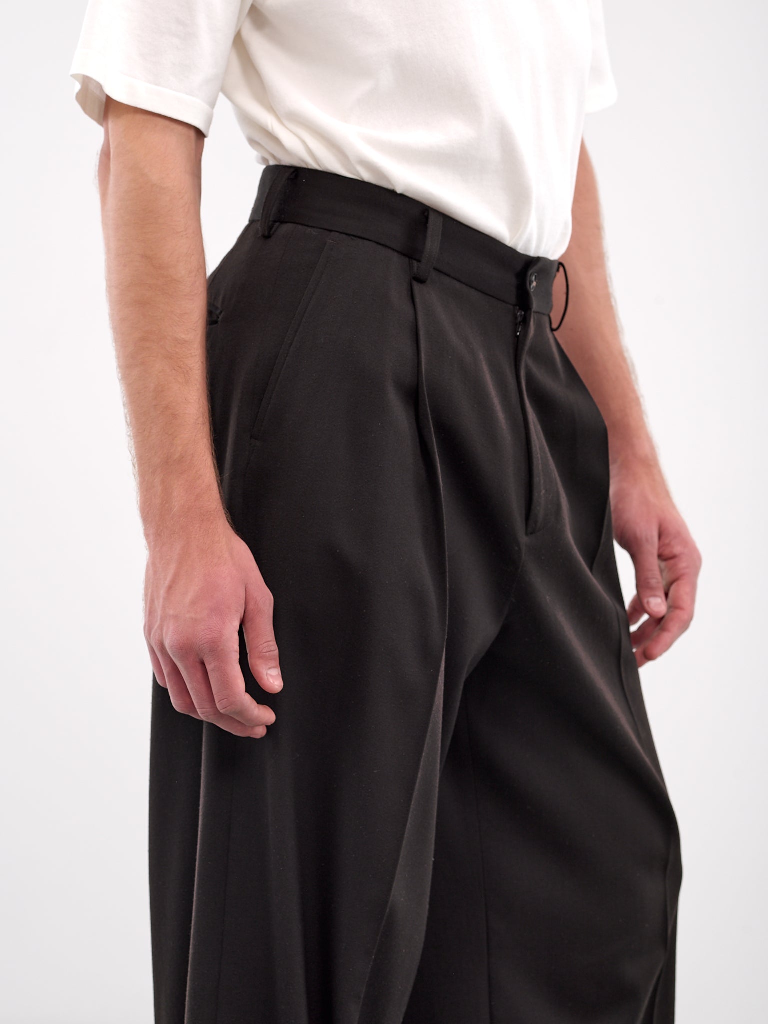 Wide Leg Trousers (ST-1090-DARK-BROWN)